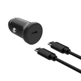 Fixed Billaddare med USB-C Kabel 1m 20W PD Svart