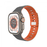 Fixed Apple Watch 42/44/45/46mm Armband Silicone Magnetic Strap Grå