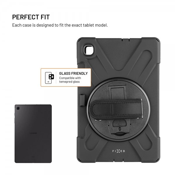 Fixed Samsung Galaxy Tab S6 Lite Skal Rugged Tablet Case Svart