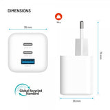 Fixed Laddare Mini PD 65W GaN USB-A & USB-C
