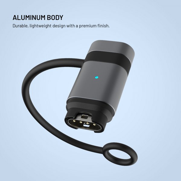 Fixed Garmin Smartwatch Laddningsadapter USB-C Svart