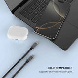 Fixed USB-C Kabel med Smartwatch-laddning 1.5m Svart