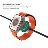 Fixed USB-C Kabel med Smartwatch-laddning 1.5m Svart