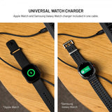 Fixed USB-C Kabel med Smartwatch-laddning 1.5m Svart