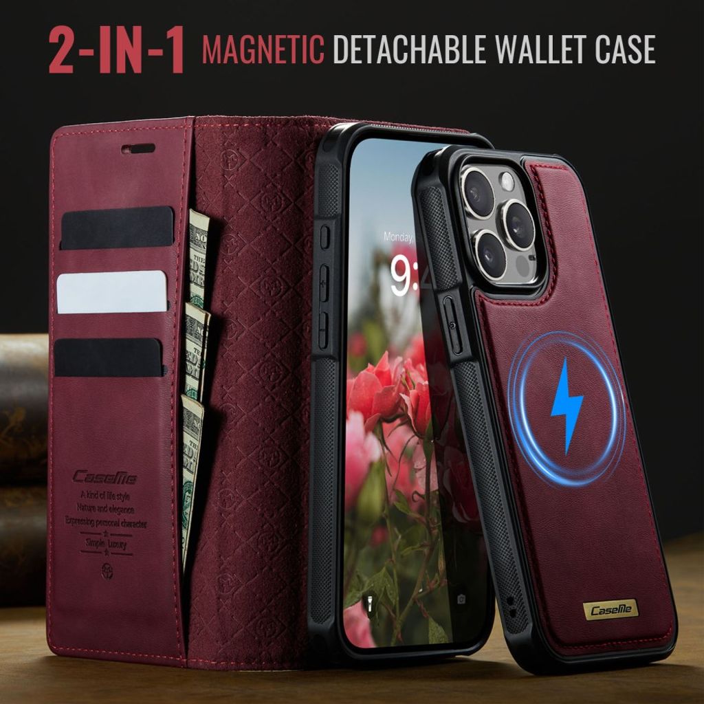 CaseMe iPhone 13 Pro Fodral C49 Series Röd