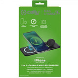 Celly Trådlös Laddare 2 in 1 Foldable Wireless Charger 15W MagSafe