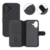 Rvelon iPhone 17 Fodral 4 Kortfack Löstagbart Skal Svart