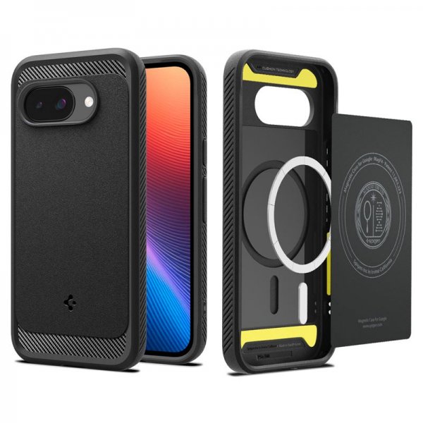 Spigen Google Pixel 9a Skal Rugged Armor MagFit Matte Black