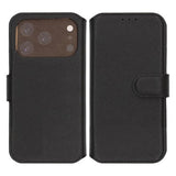 Rvelon iPhone 17 Pro Fodral Äkta Läder Svart