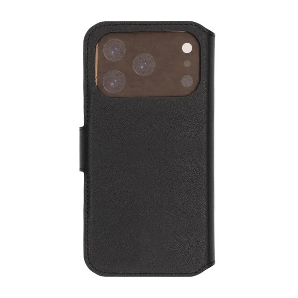 Rvelon iPhone 17 Pro Fodral Äkta Läder Svart