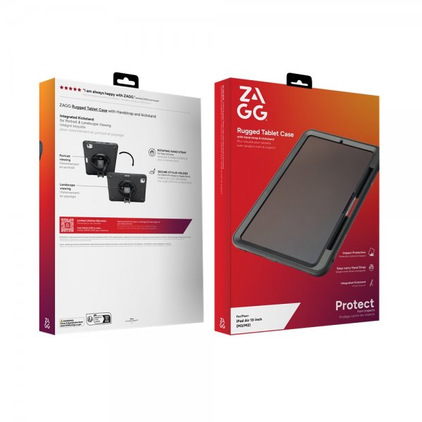ZAGG iPad Air 13 (M2/M3/M4) Skal Rugged Tablet Case Svart