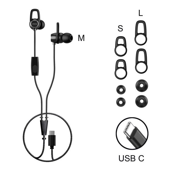 Mixx Trådade Hörlurar SoundPort USB-C Svart