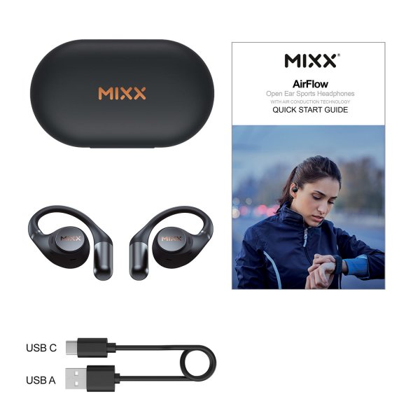 Mixx Trådlösa Sport Hörlurar AirFlow Svart