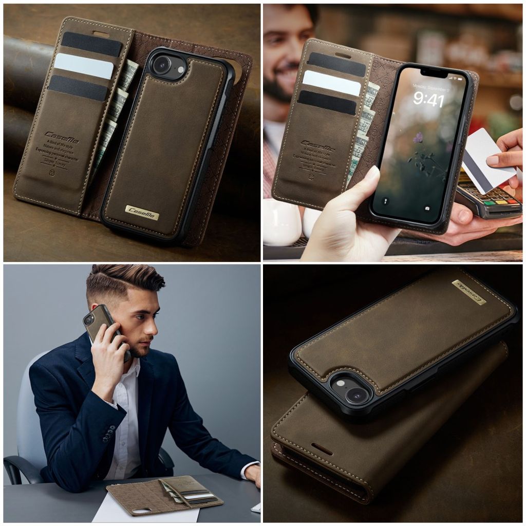 CaseMe iPhone 16e/iPhone 17e Fodral C49 Series Brun
