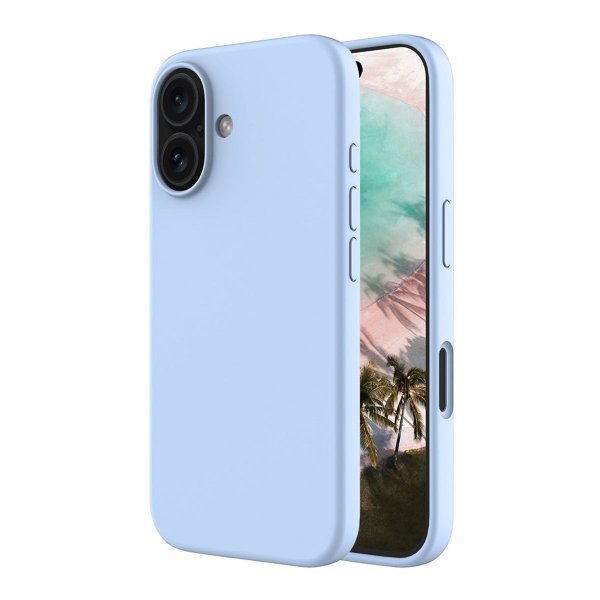 Rvelon iPhone 16 Skal Silikon MagSafe Ljusblå