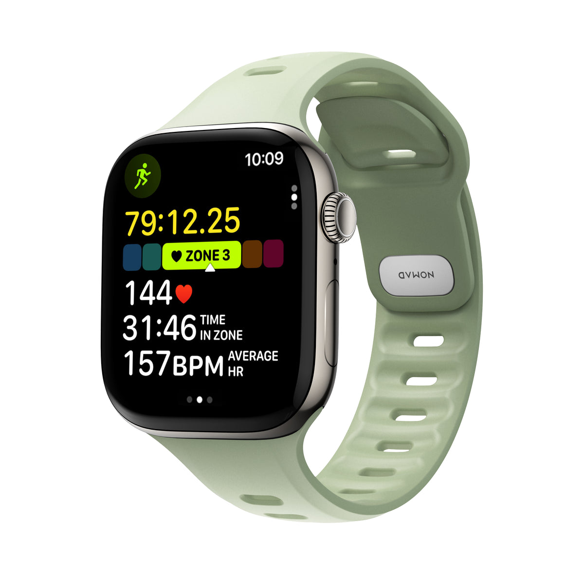 Nomad Apple Watch 44/45/46mm Armband Tempo Band Seagrass