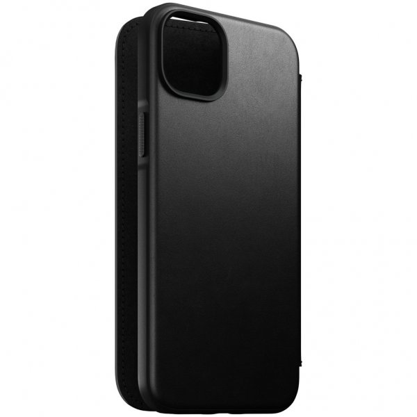 Nomad iPhone 14 Plus Fodral Modern Leather Folio Svart