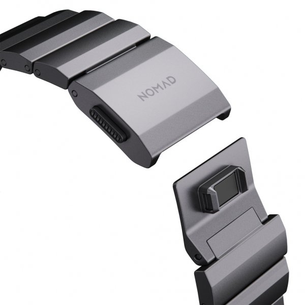 Nomad Apple Watch 44/45/46mm/Apple Watch Ultra Armband Aluminum Band Space Gray