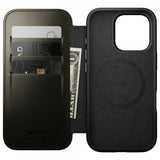 Nomad iPhone 16 Pro Fodral Modern Leather Folio Horween Green Chrome