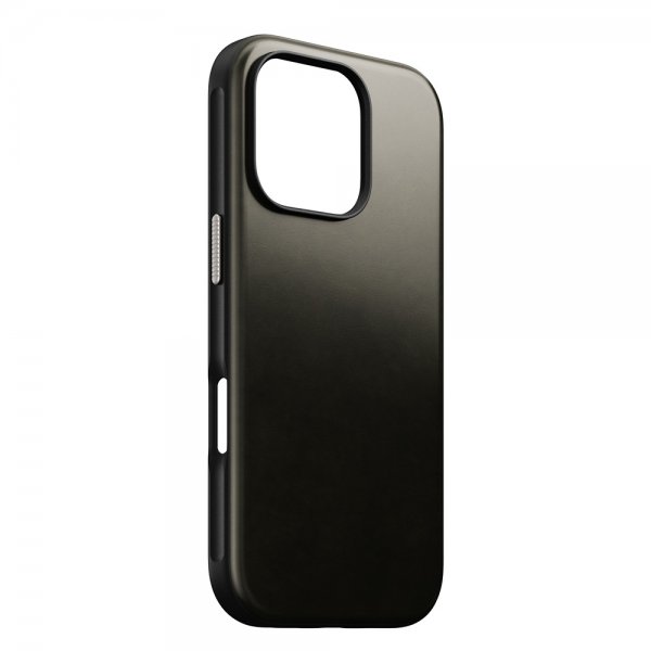 Nomad iPhone 16 Pro Skal Modern Leather Case Horween Green Chrome