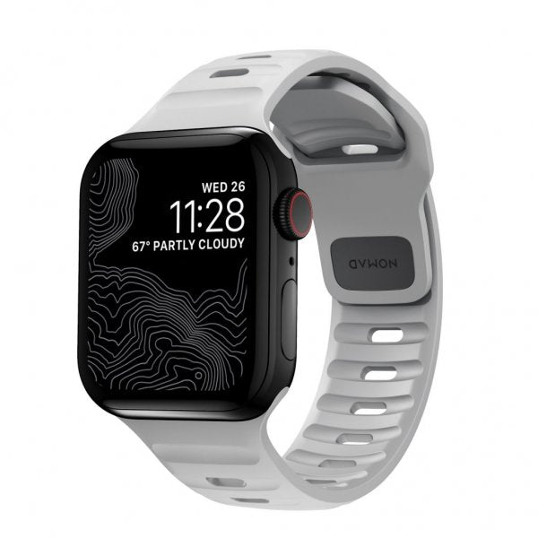 Nomad Apple Watch 38/40/41/42mm Armband Sport Band Lunar Gray