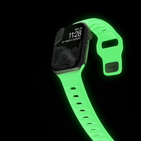 Nomad Apple Watch 38/40/41/42mm Armband Sport Band Glow 2.0