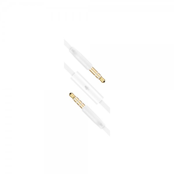 Fixed Kabel AUX 3.5mm med Mikrofon 1m Vit