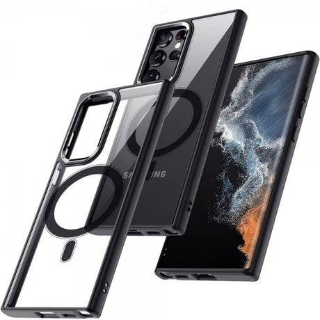Samsung Galaxy S22 Ultra Skal Färgad Kant MagSafe Svart