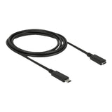 Delock USB-C Förlängningskabel USB 3.1 Gen 1 SuperSpeed 2m