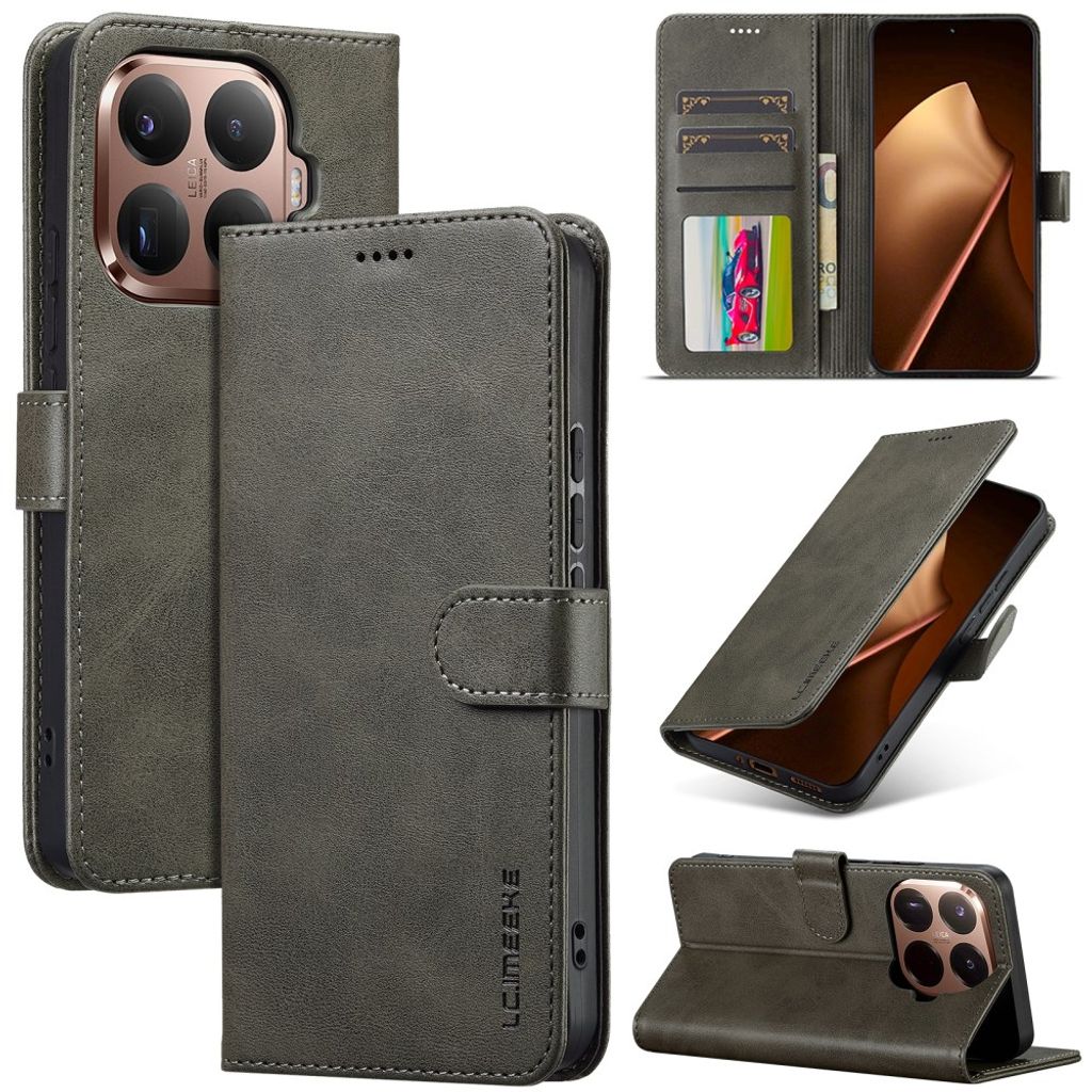 Lc.Imeeke Xiaomi 17T Pro Fodral med Kortfack Stativfunktion Grå