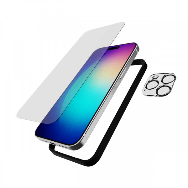 Tech21 iPhone 15 Pro Max Skärmskydd och Kameraskydd Impact Glass Set