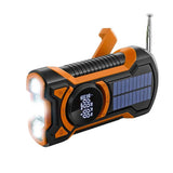 Just in Case 5000 mAh Powerbank/Nödradio Solcell och Vev Svart/Orange