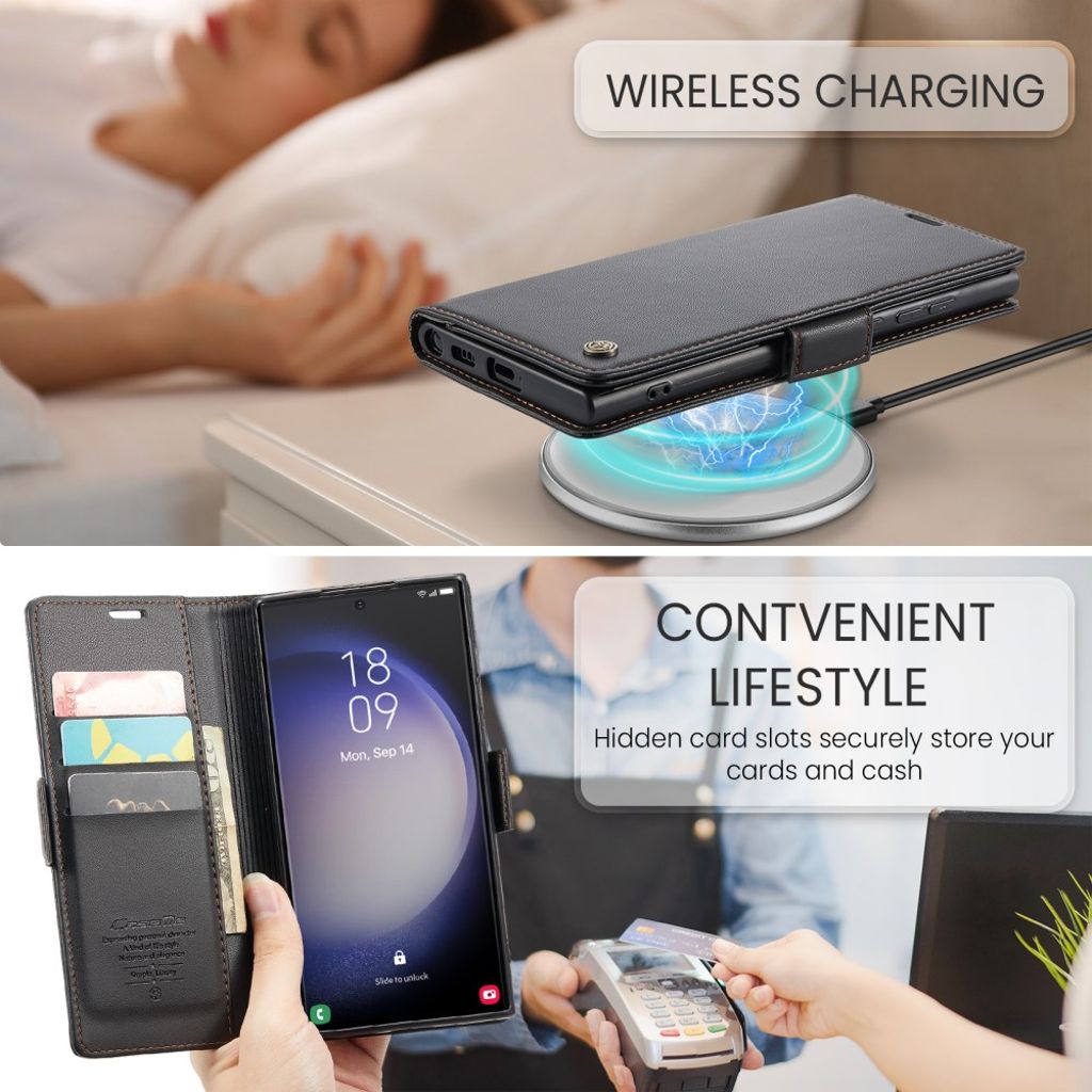 CaseMe Samsung Galaxy S24 Ultra Fodral 023 Series Svart