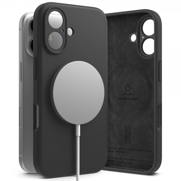 Ringke iPhone 16 Skal Silicone Magnetic Svart