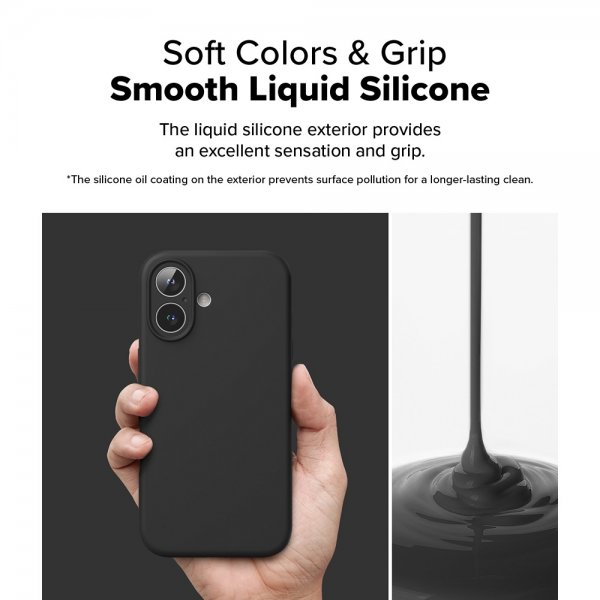 Ringke iPhone 16 Skal Silicone Magnetic Svart