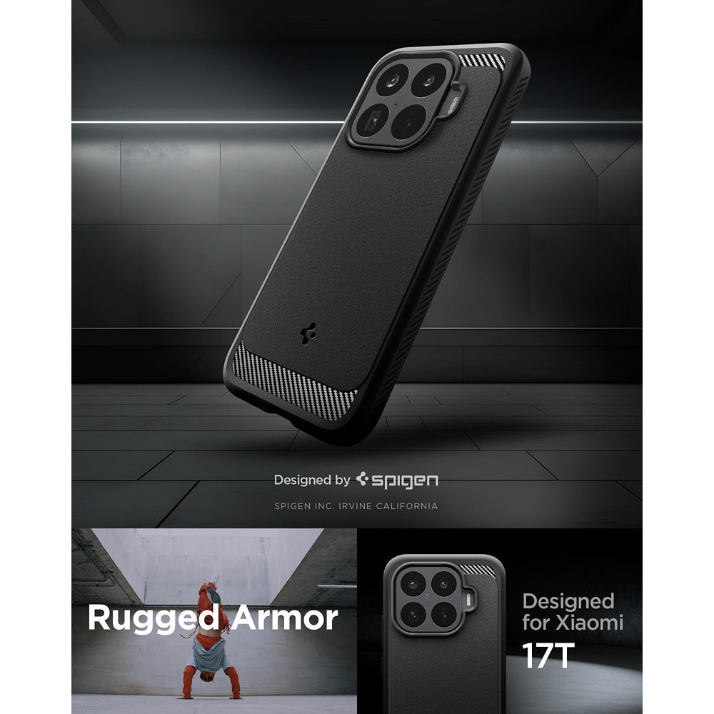 Spigen Xiaomi 17T Skal Rugged Armor Matte Black