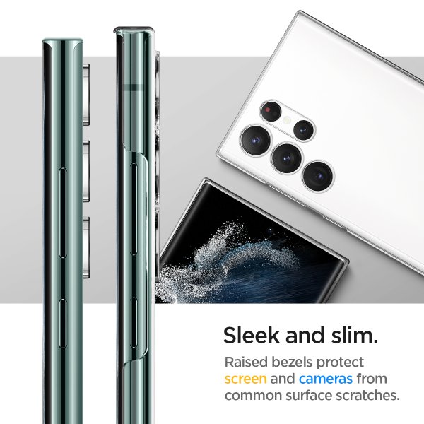 Spigen Samsung Galaxy S22 Ultra Skal AirSkin Crystal Clear