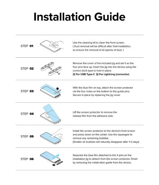 Ringke iPhone 15 Pro Max Skärmskydd Privacy Tempered Glass Installation Jig