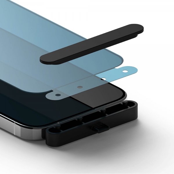 Ringke iPhone 15 Pro Skärmskydd Privacy Tempered Glass Installation Jig