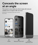 Ringke iPhone 15 Pro Skärmskydd Privacy Tempered Glass Installation Jig