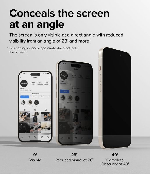 Ringke iPhone 15 Skärmskydd Privacy Tempered Glass Installation Jig