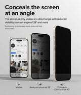 Ringke iPhone 15 Skärmskydd Privacy Tempered Glass Installation Jig