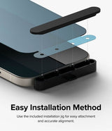 Ringke iPhone 15 Skärmskydd Privacy Tempered Glass Installation Jig