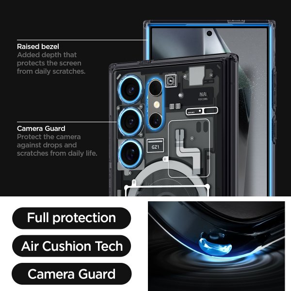 Spigen Samsung Galaxy S24 Ultra Skal Ultra Hybrid MagFit Zero One Svart