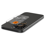 Spigen iPhone 16 Pro/Pro Max/17 Pro/Pro Max Kameraskydd GLAS.tR EZ Fit Optik Pro 2-pack Desert Titanium
