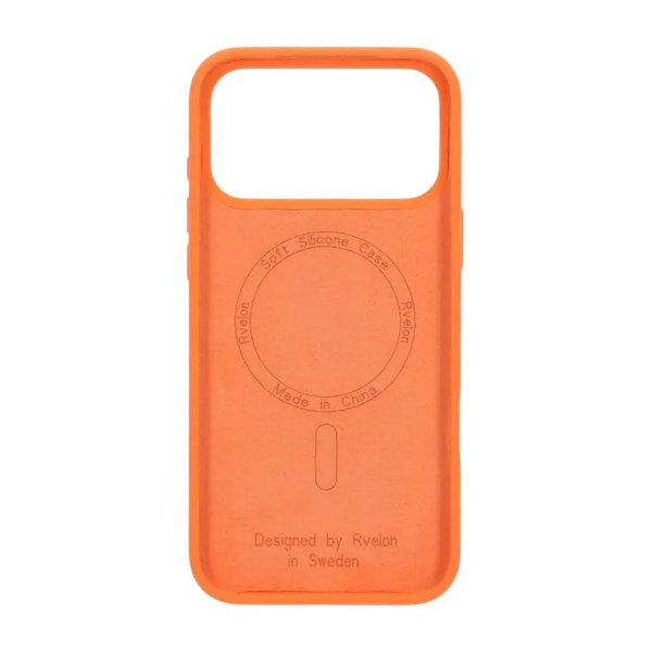 Rvelon iPhone 17 Pro Skal Silikon MagSafe Orange