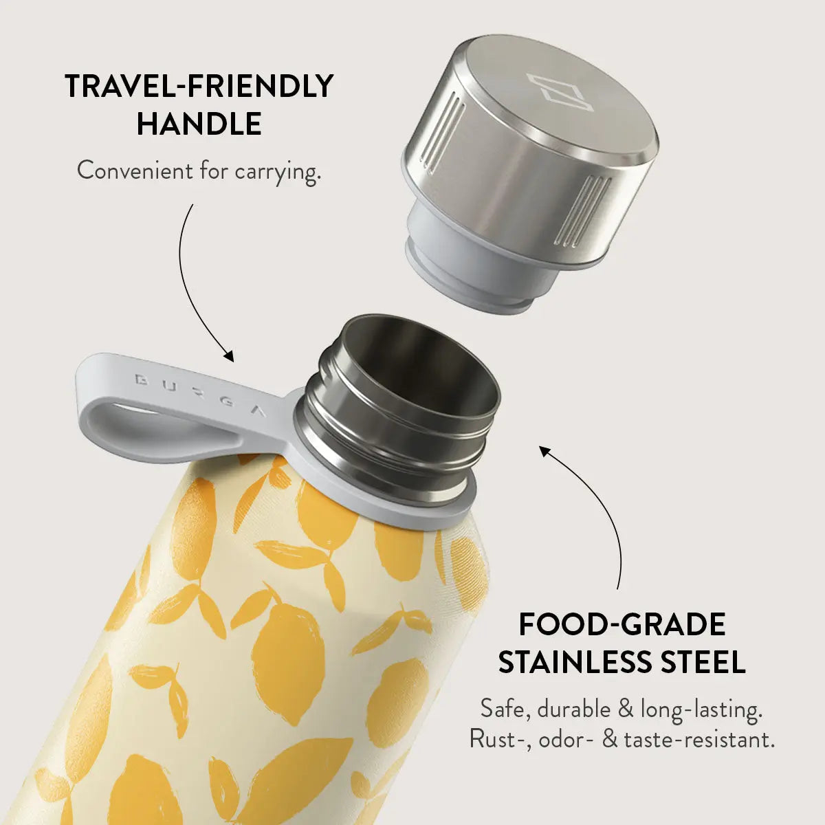 Burga Flaska Termos 800 ml Lemon Tart