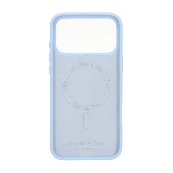 Rvelon iPhone 17 Pro Max Skal Silikon MagSafe Ljusblå