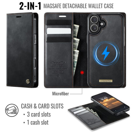 CaseMe iPhone 17 Fodral C49 Series Svart