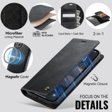 CaseMe iPhone 15 Fodral C49 Series Svart